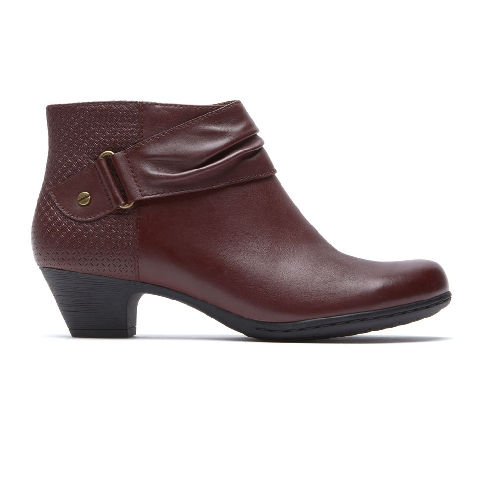 Botas Rockport Mujer Mexico - Brynn Rouched Marrom - WFKST7842